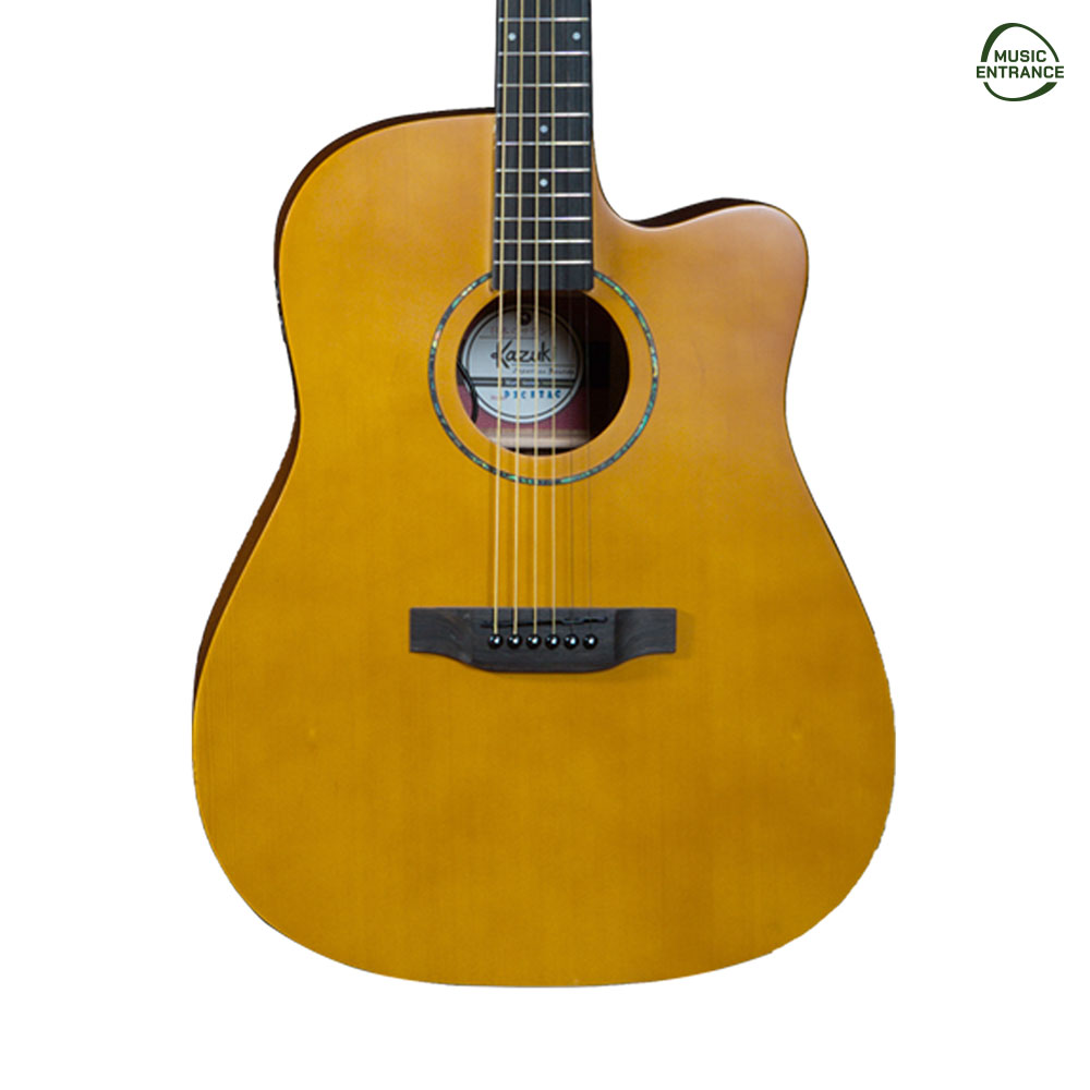 Kazuki โปร่ง 41นิ้ว Mars Series รุ่น D1 คอเว้า สีVintage Natural