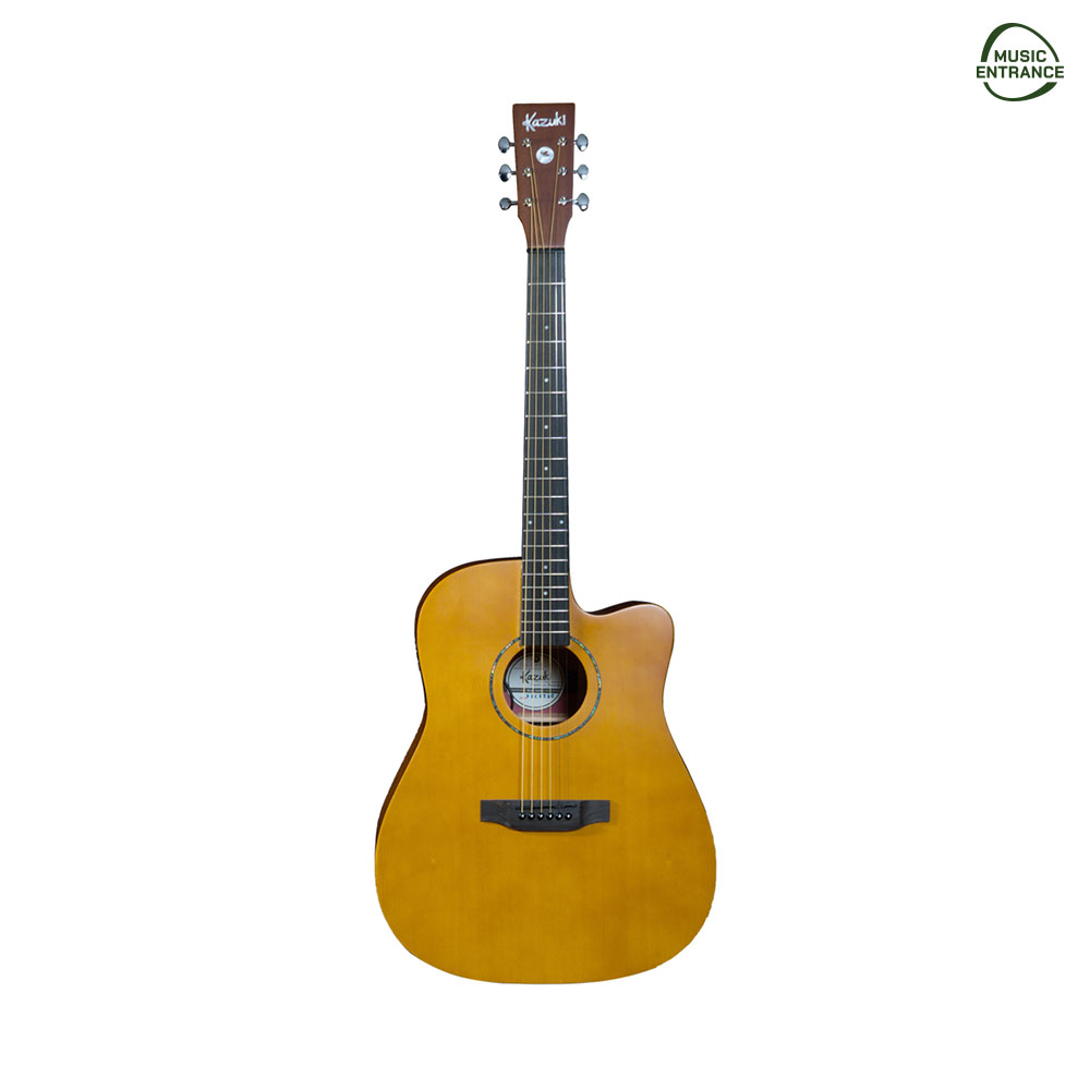 Kazuki โปร่ง 41นิ้ว Mars Series รุ่น D1 คอเว้า สีVintage Natural
