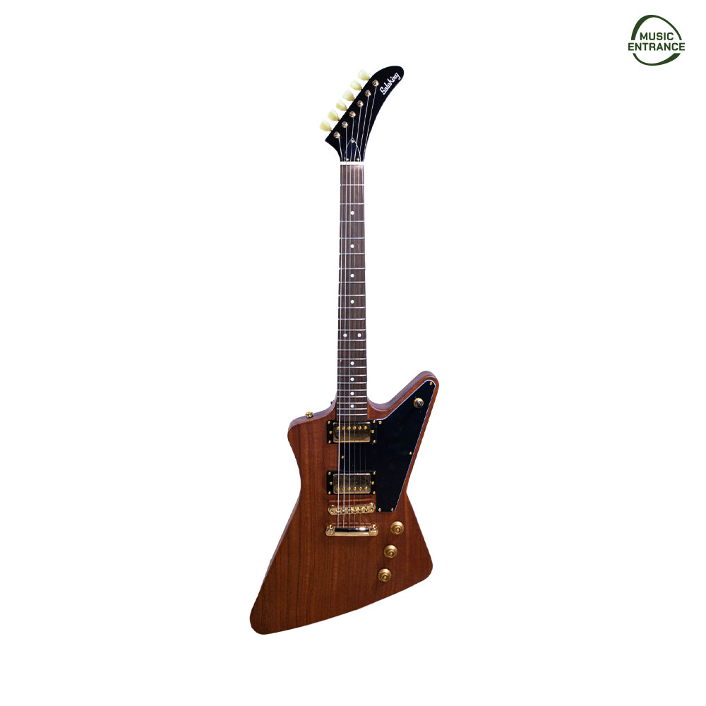 Soloking Electric Guitar Explorer EX 1958 Mahogany Tribute in Walnut with Gold Hardware(N)