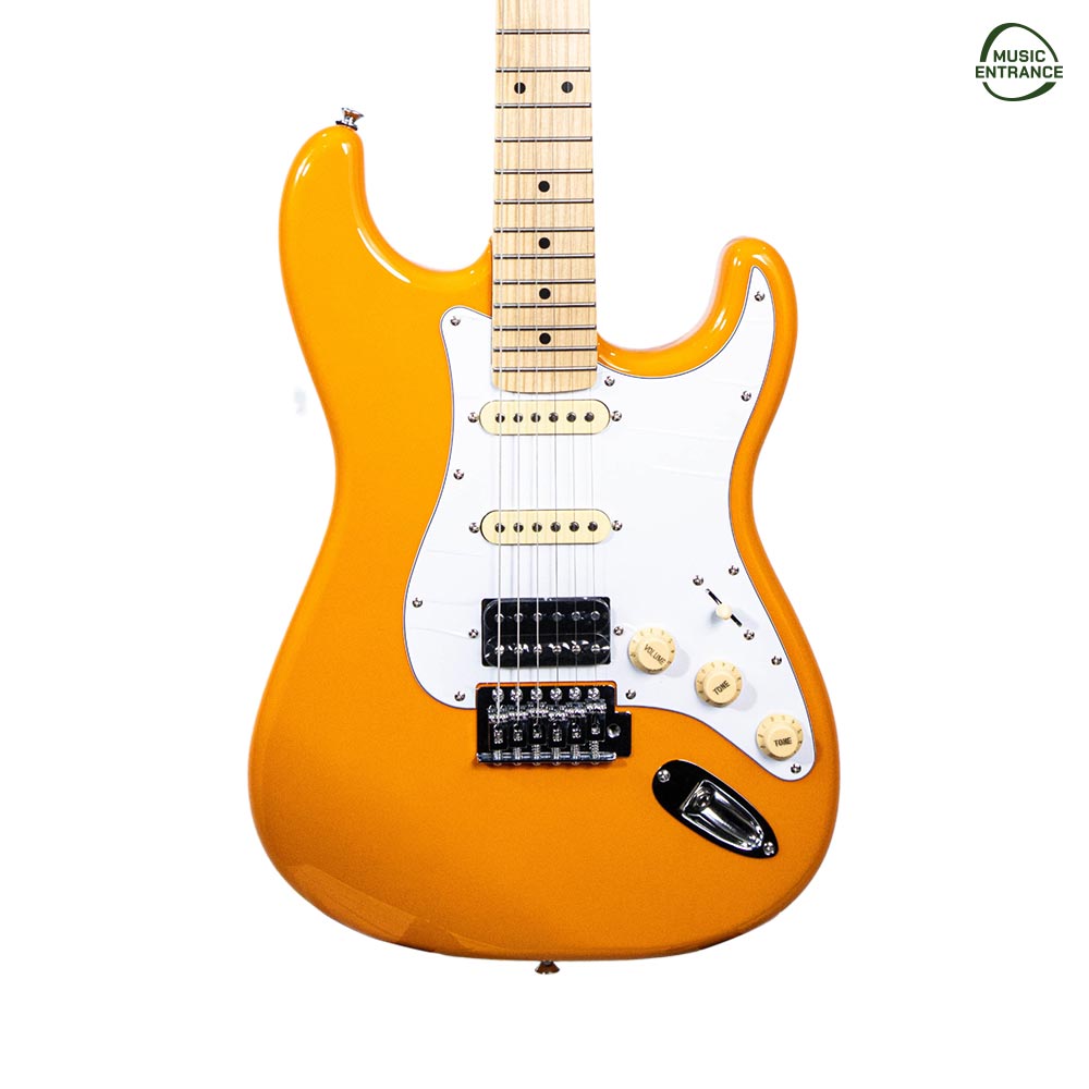 Soloqueen Stratocaster HSS Maple FB Orange Capri