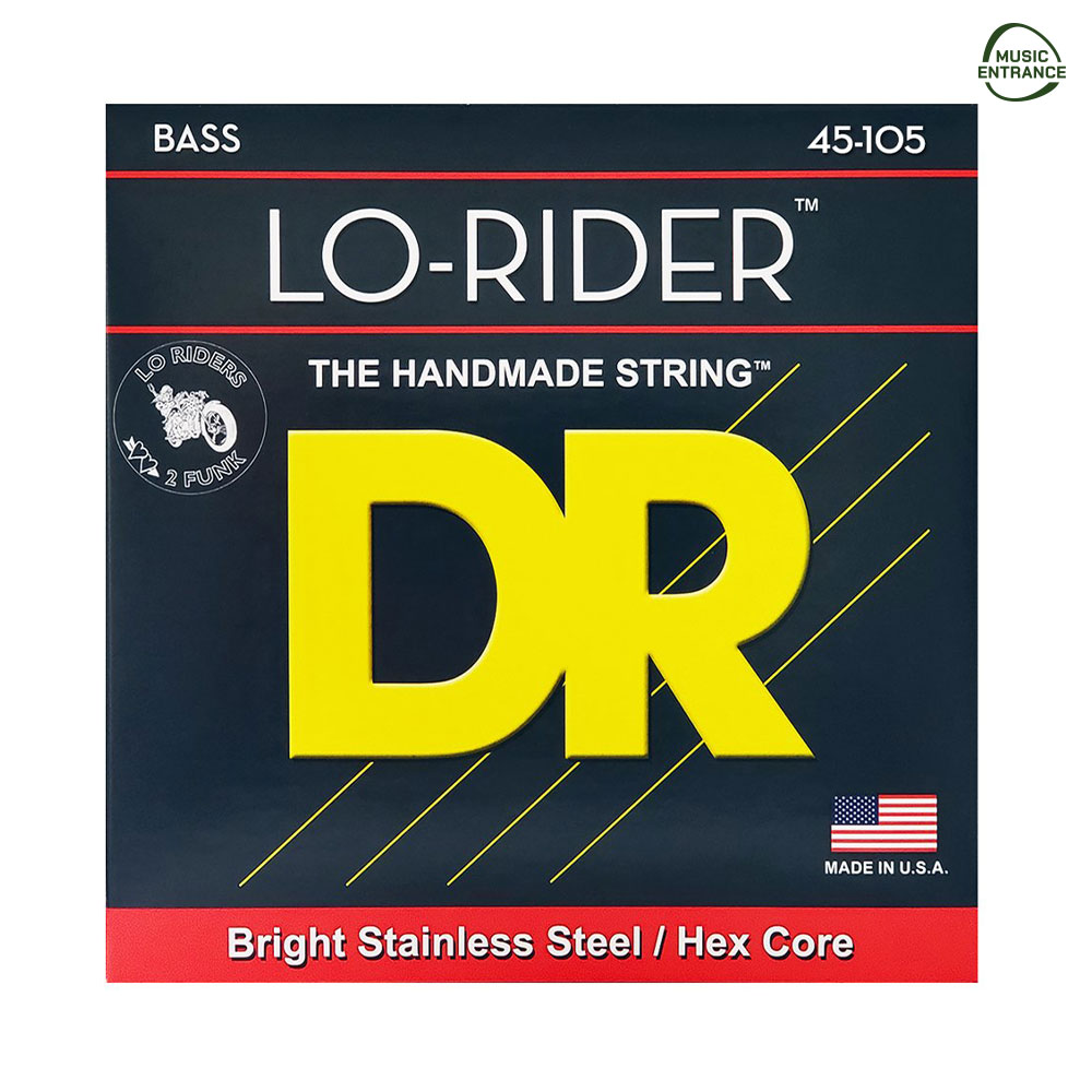 DR Strings Lo-Rider Bright Stainless Steel Medium : 45-105
